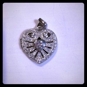 Sterling Silver bling Heart locket
